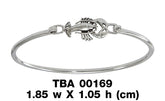 Lobster Bangle Sterling Silver Spring Lock Bracelet